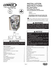 Lennox ELITE EL297UHV Installation Instructions Manual