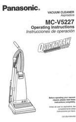 Panasonic MCV5227 - UPRIGHT VACUUM Operating Instructions Manual