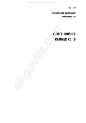 RAMMER RD 18 Operation And Maintenance Manual