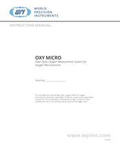 WPI OXY MICRO Instruction Manual