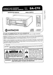 Hitachi DA-C70 Instruction Manual