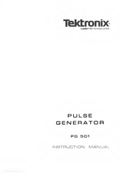Tektronix PG 501 Instruction Manual