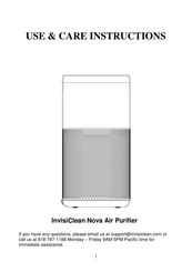 INVISICLEAN Nova Use & Care Instructions Manual