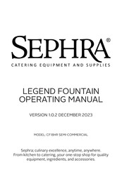 Sephra LEGEND CF18HR Operating Manual
