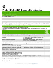 HP Compaq Elite 8300 MT PC Product End-Of-Life Disassembly Instructions