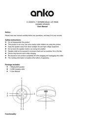Anko JLR-78549 User Manual