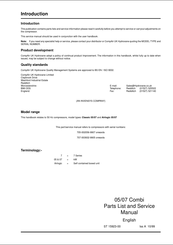 CompAir Classic 07 Parts List And Service Manual