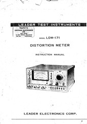 Leader Electronics Corp. LDM-171 Instruction Manual