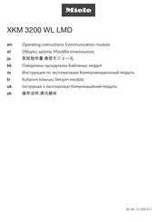 Miele XKM 3200 WL LMD Operating Instructions Manual