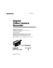 Sony Handicam Digital8 DCR-TRV510 Operating Instructions Manual