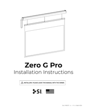 Screen Innovations Zero G Pro Installation Instructions Manual