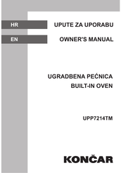 Koncar UPP7214TM Owner's Manual