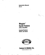 Biddle Megger 63220 Instruction Manual