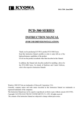 KYOWA PCD-300B Instruction Manual