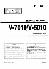 Teac V-5010 Service Manual