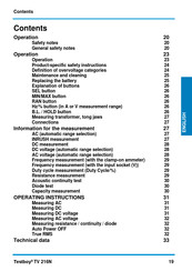 Testboy TV 216N Operating Instructions Manual