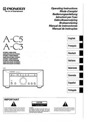 Pioneer A-C3 Operating Instructions Manual