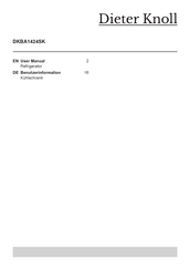 Dieter Knoll DKBA1424SK User Manual