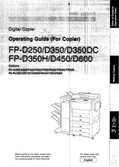 Panasonic FP-D600 Operating Manual