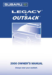 Subaru 2000 Outback Owner's Manual