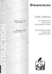 Immergas 3.023314 Warnings And Instruction Sheet