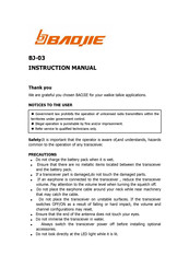 BAOJIE BJ-03 Instruction Manual