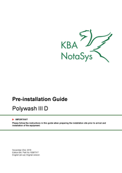 KBA Polywash III D Pre-Installation Manual