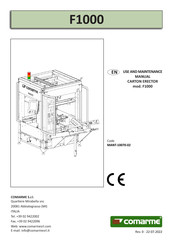 comarme F1000 Use And Maintenance Manual