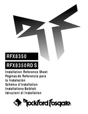 Rockford Fosgate RFX8350RDS Installation Reference Sheet