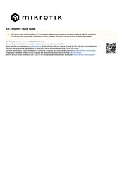 MikroTik RB5009UPr+S+OUT Quick Manual