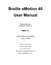 HIMS Braille eMotion 40 User Manual