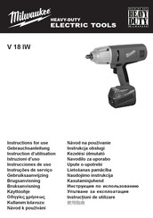 Milwaukee V 18 IW Instructions For Use Manual
