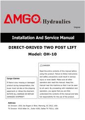 AMGO Hydraulics OH-10 Installation And Service Manual