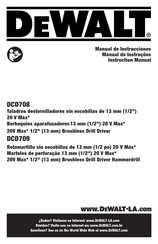 DeWalt DCD709D2-B2 Instruction Manual