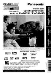 Panasonic Double Feature PV-D4744S Operating Instructions Manual