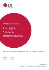 LG UH5E Series Owner's Manual