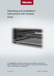 Miele H 2465 BP Operating And Installation Instructions