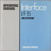Silver Reed I/F 15 Operating Manual
