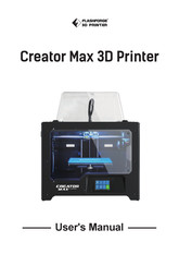FLASHFORGE 3D PRINTER Creator User Manual