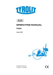 TYROLIT Hydrostress FSE808 Operating Manual