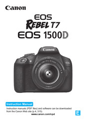 Canon EOS REBEL T7 Instruction Manual