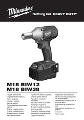 Milwaukee M18 BIW12 Original Instructions Manual
