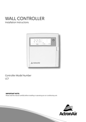 ActronAir LC7 Installation Instructions Manual