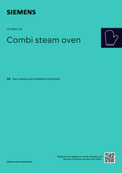 Siemens iQ700 HS758G3B1B User Manual And Installation Instructions