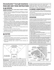 Broan ChromaComfort AERN110RGBLC Installation Instructions Manual