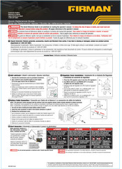 Firman WH03042 Quick Reference Manual