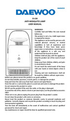 Daewoo D-L58 User Manual