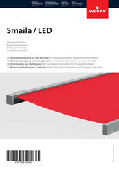 weinor Smaila/LED Maintenance Instructions And Directions For Use For The User