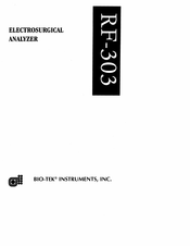Bio-Tek RF-303 Operator's Manual