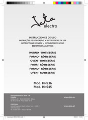 Jata electro HN945 Instructions For Use Manual